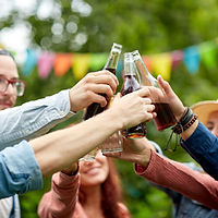 Friends Clinking Glasses