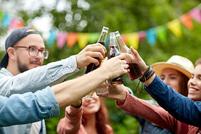 Friends Clinking Glasses