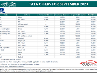 Discount & Offers on TATA Models for September 2023
