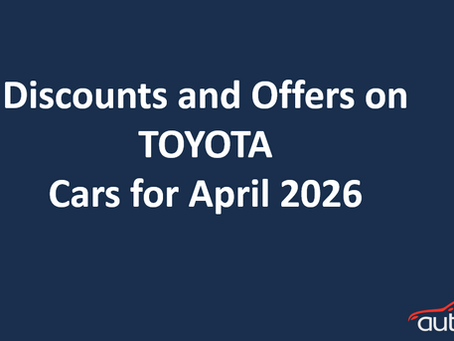 Discounts and Offers on Toyota Cars for April 2026