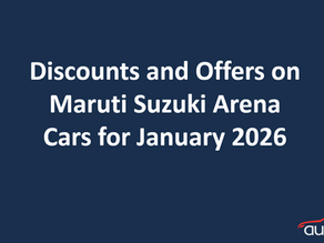 Discounts and Offers on Maruti Suzuki Arena Cars for January 2026