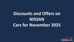 Discounts and Offers on Nissan Cars for November 2025