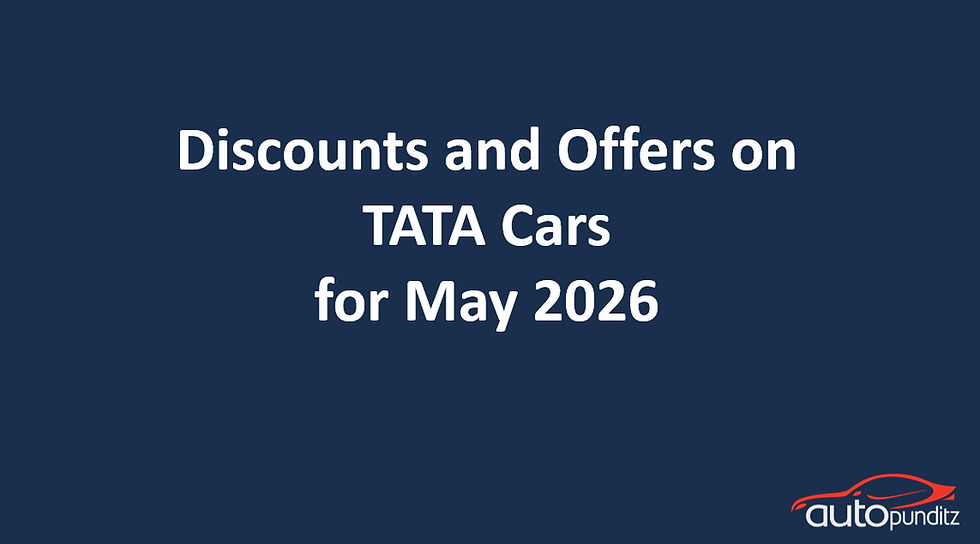 Discounts and Offers on Tata Cars for May 2026