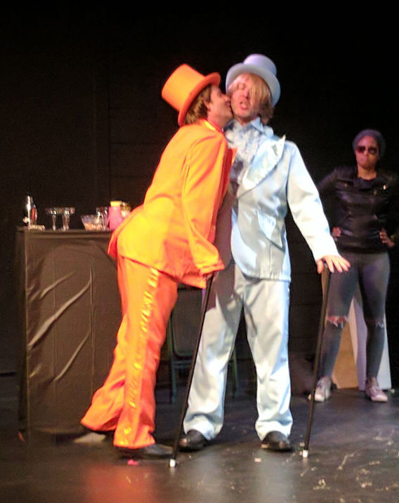 blue and orange suits 