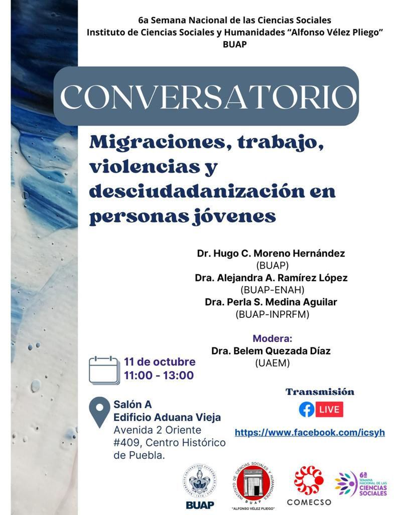 Conversatorio: Migraciones, trabajo, violencias y desciudadanización en personas jóvenes