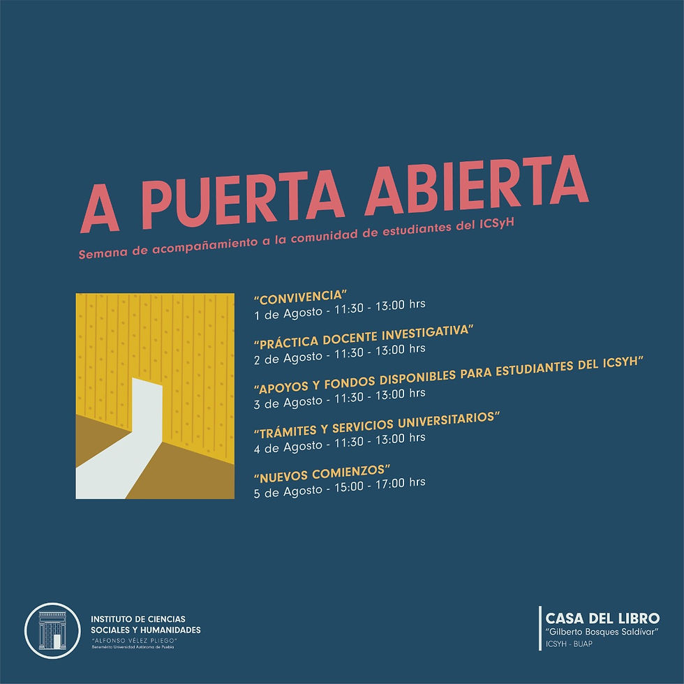 A Puerta Abierta: Jornadas de Inducción a estudiantes de nuevo ingreso