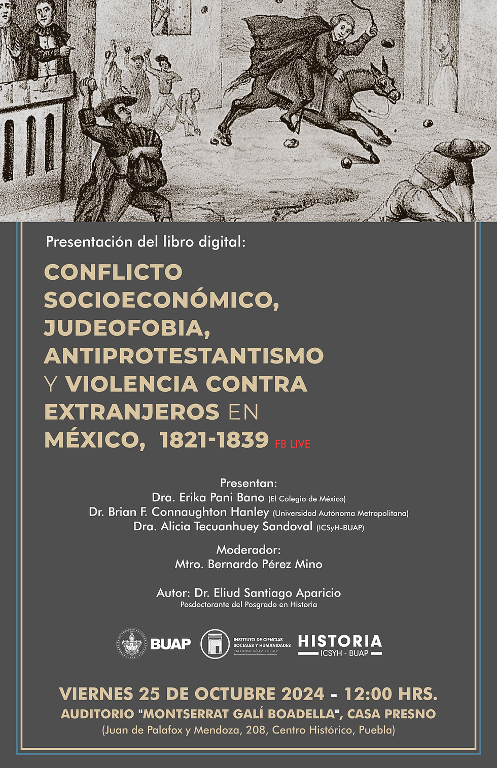 Presentación del libro digital: Conflicto Socioeconómico, Judeofobia, Antiprotestantismo y Violencia Contra Extranjeros 