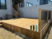 Custom Wooden Deck with Black Metal Railings | Inka Deck Ottawa