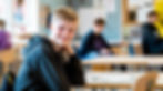 Teenager in a classroom