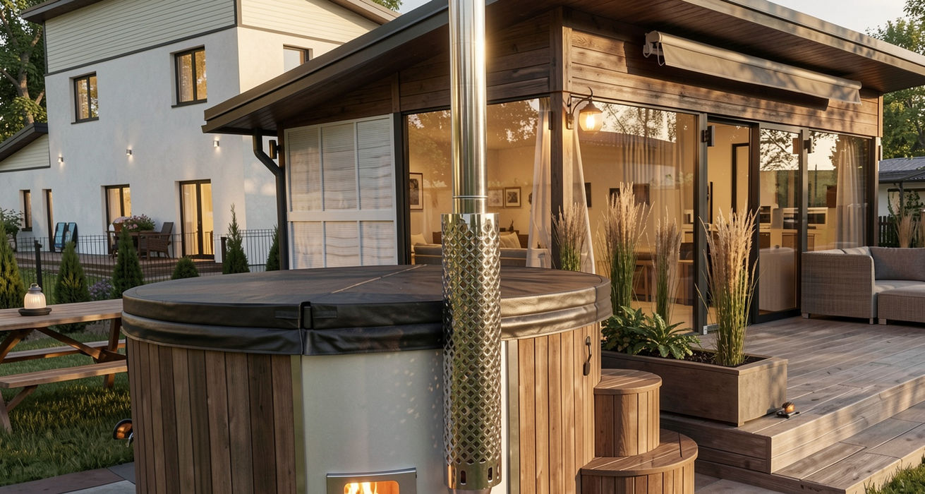 Spa - Jacuzzi - Bain Nordique - Chauffage au bois ou électrique