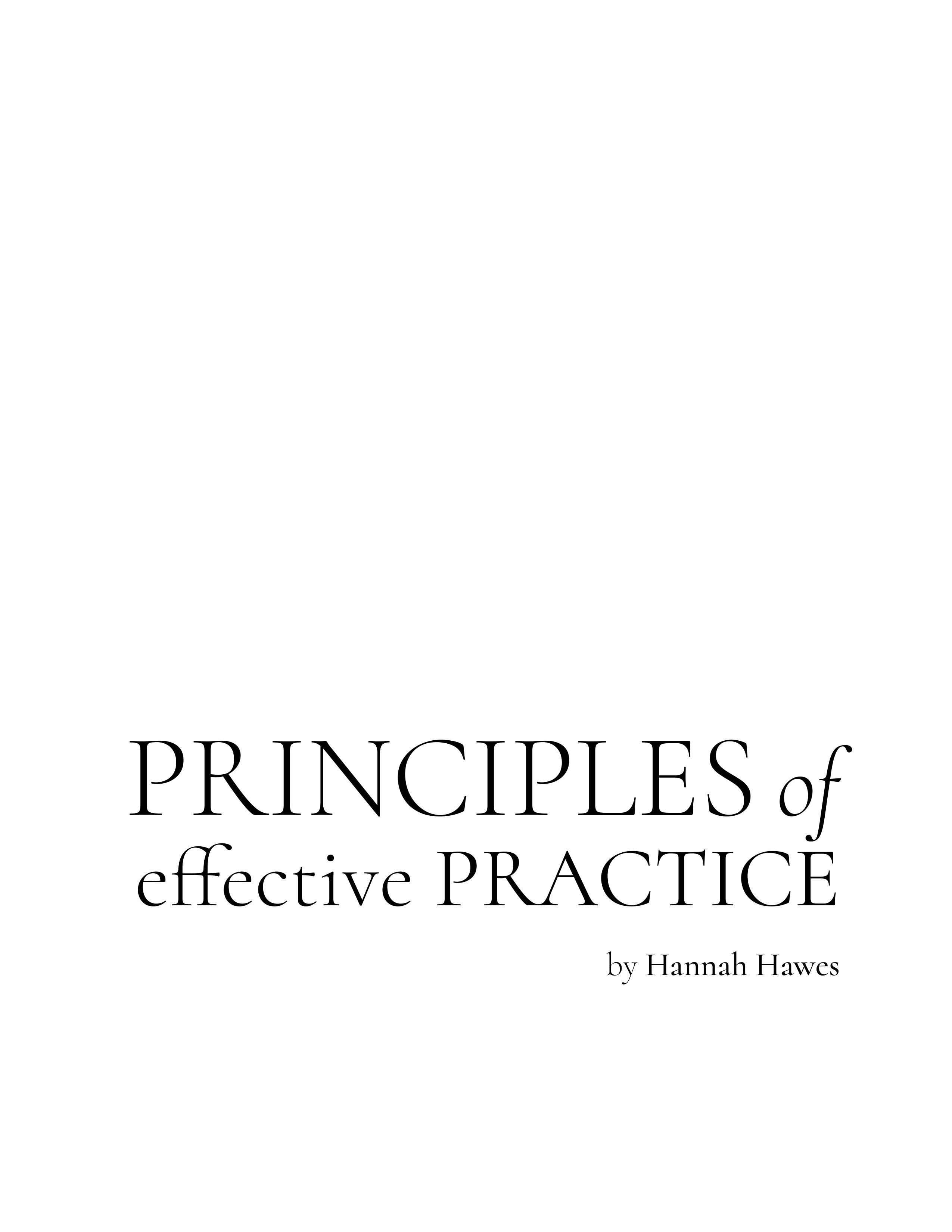 Principles of Effective Practice (PDF Guide)