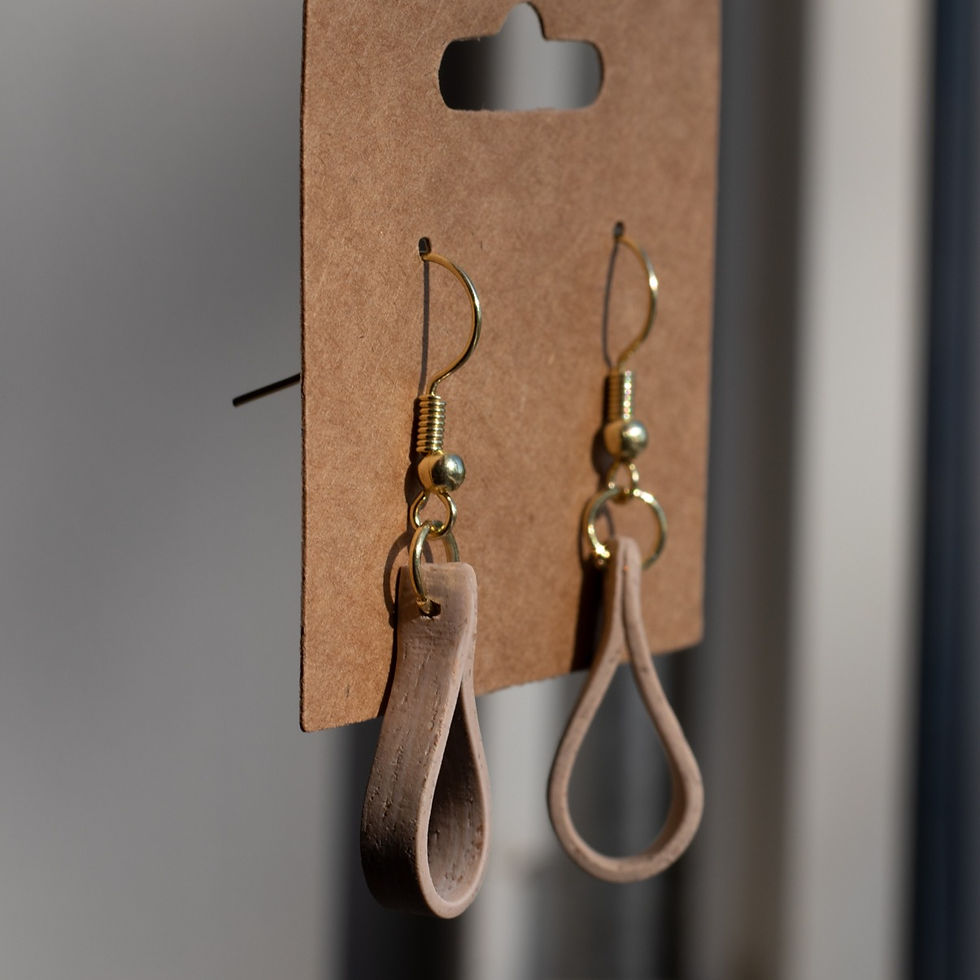 Thumbnail: Teardrop Earrings - Tan