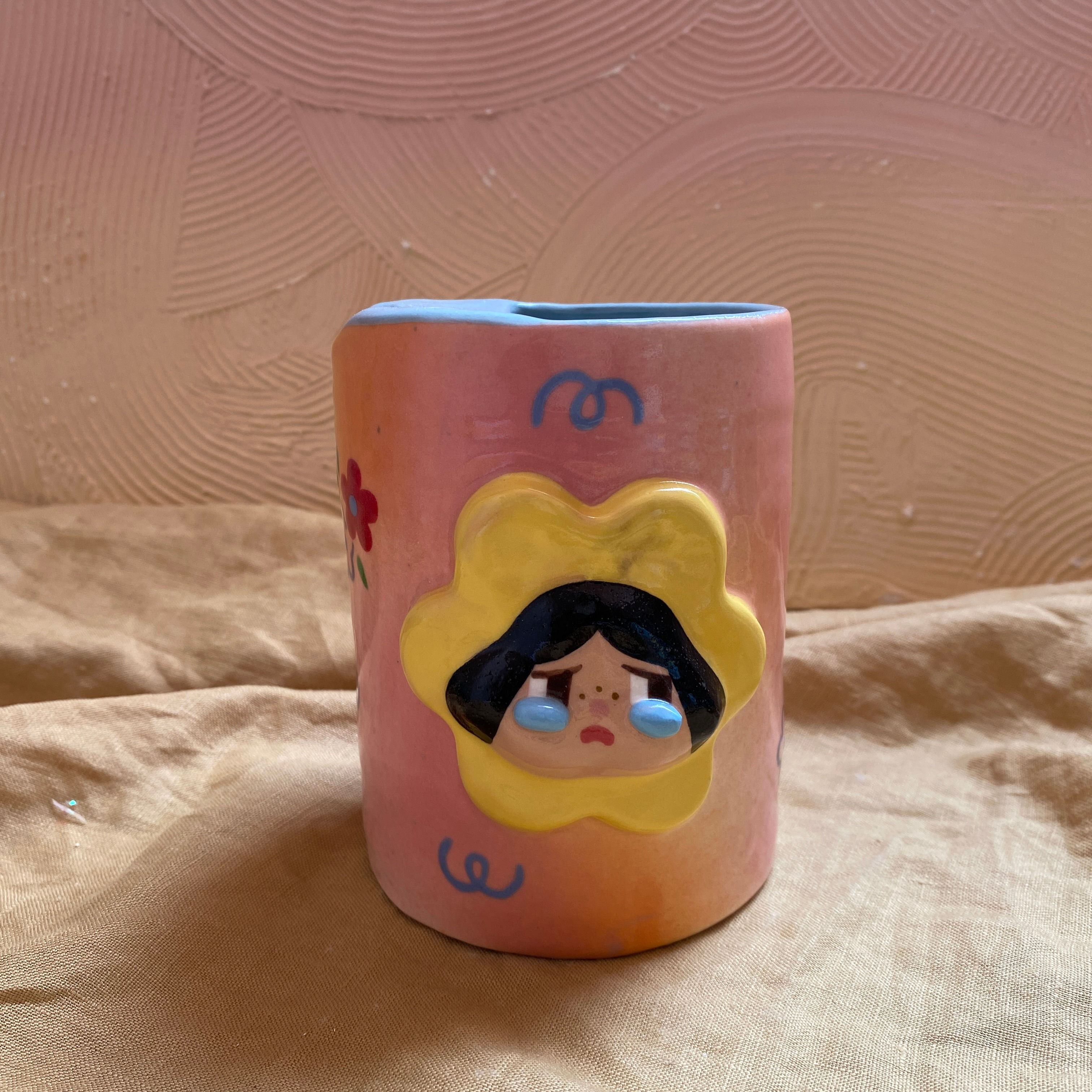 Cry Baby Yellow Coffee Cup