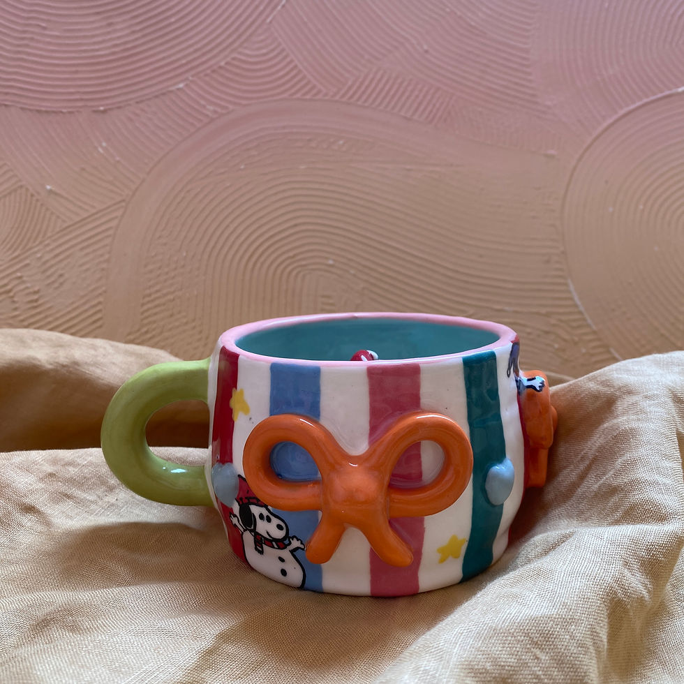 Thumbnail: Snoopy Ribbon Christmas Mug