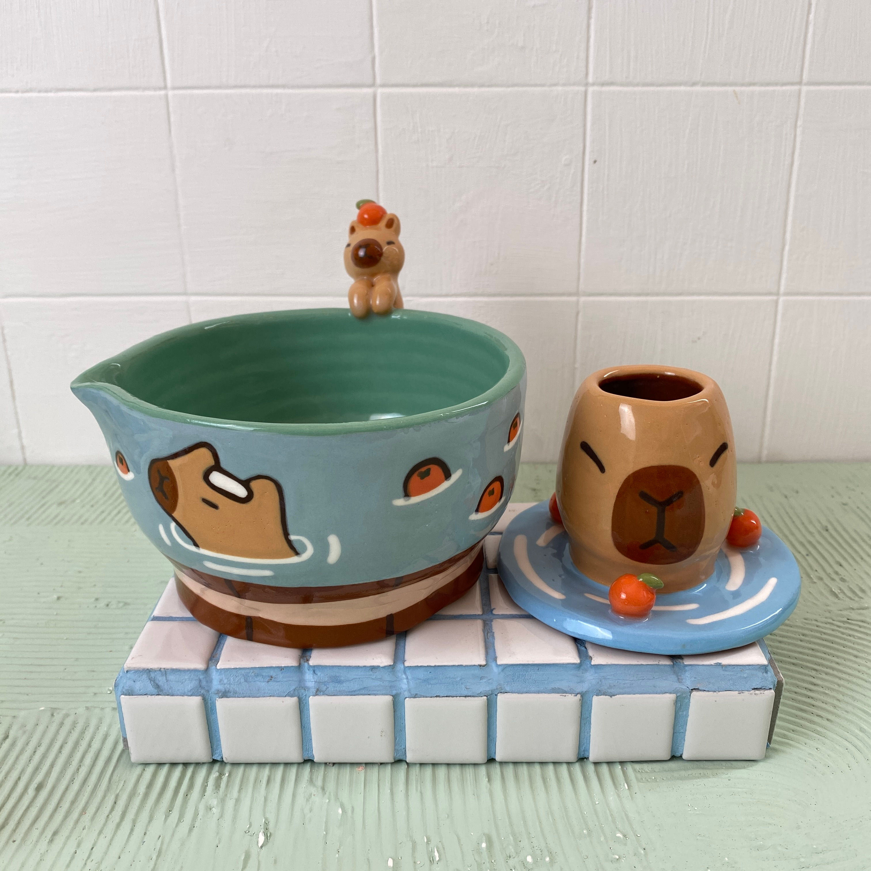 Capybara Hot Bath Matcha Set 2
