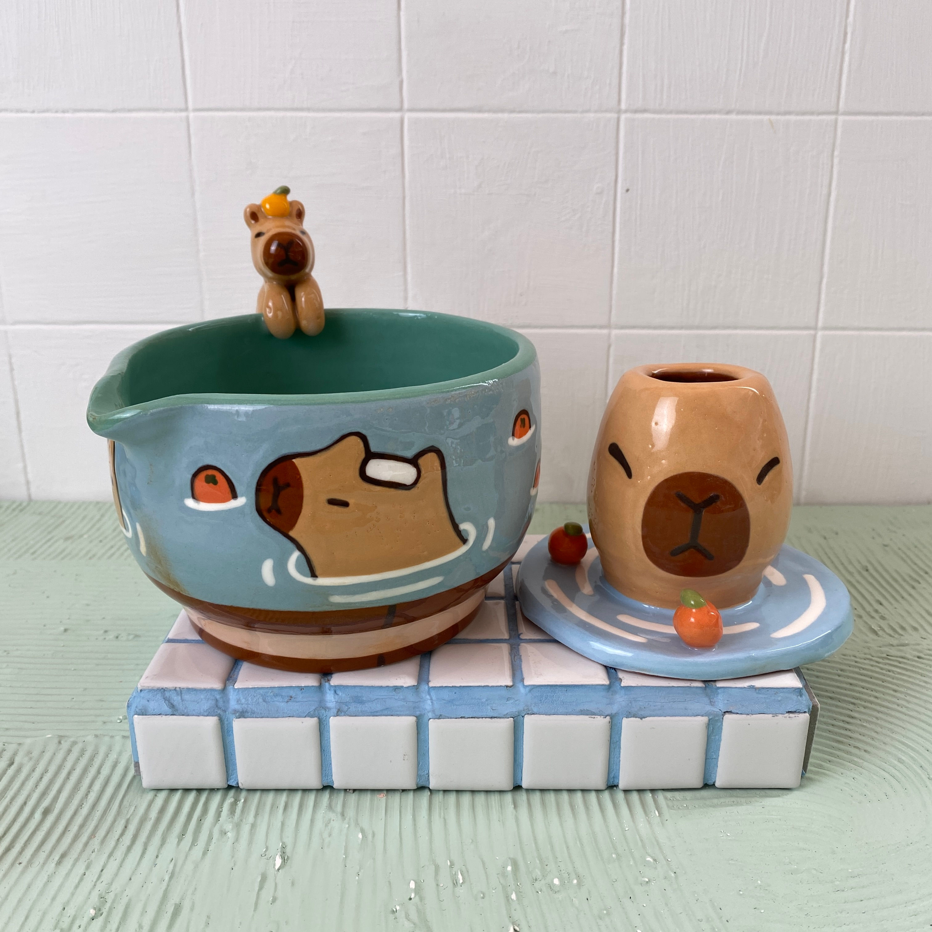 Capybara Hot Bath Matcha Set 1