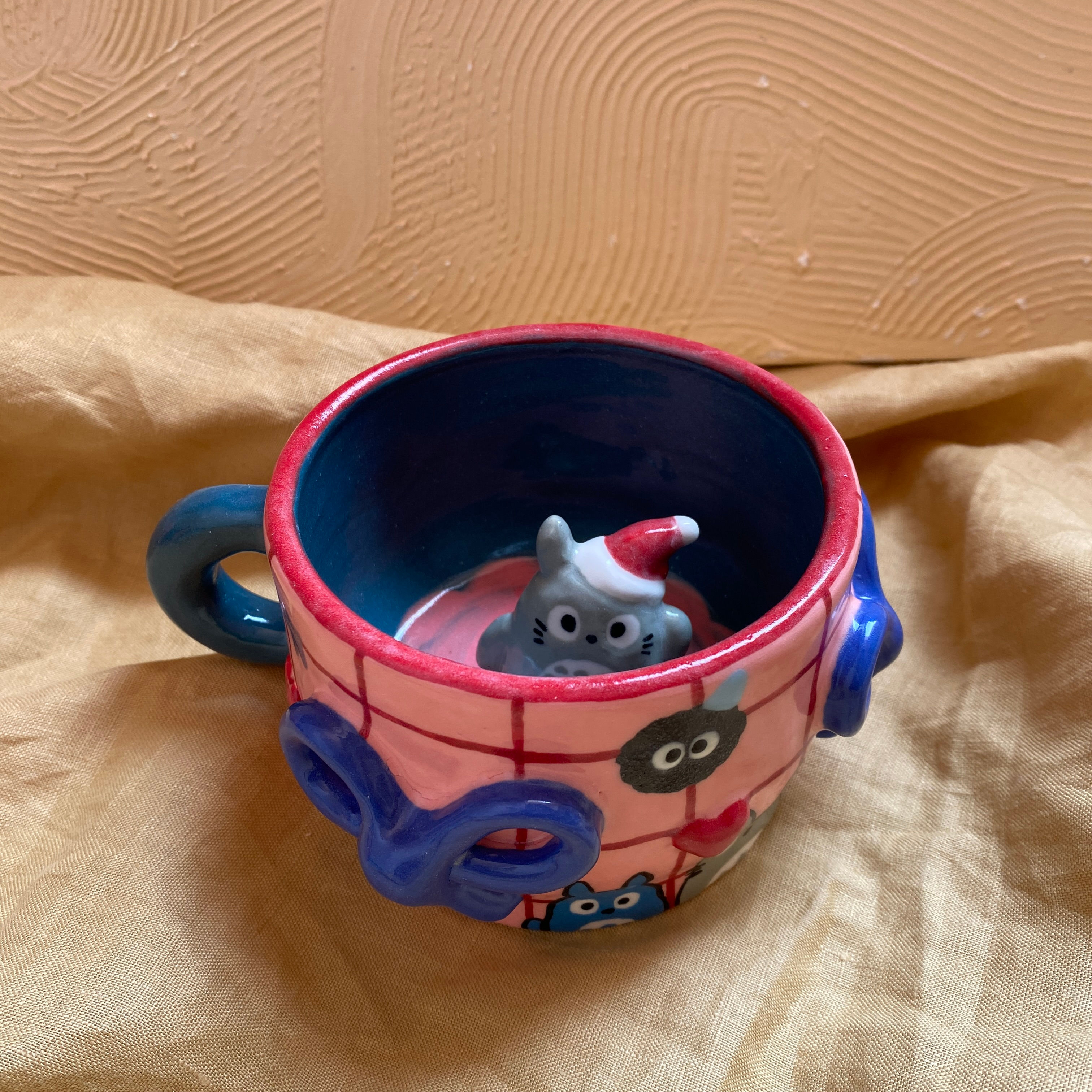 Totoro Ribbon Christmas Mug