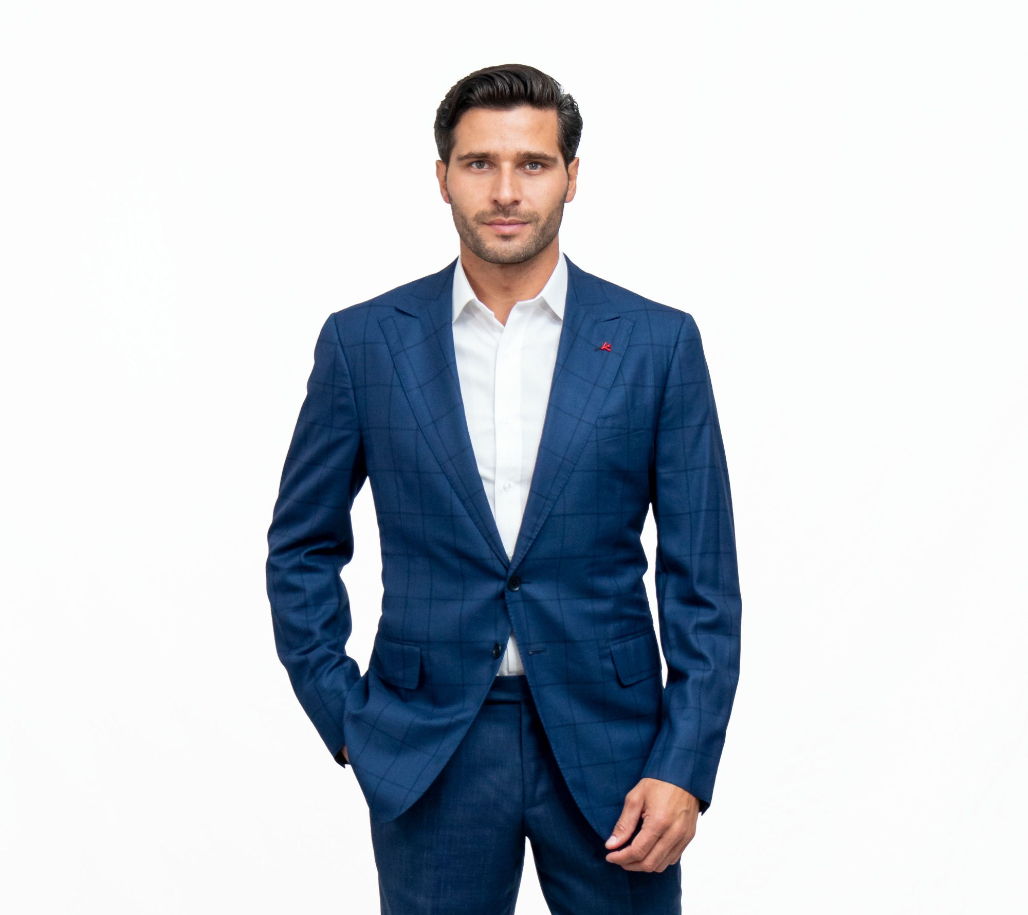 Blazer Isaia azul a cuadros