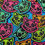 Thumbnail: Mini Cat Skull Patch - UV Reactive Iron-On Patch