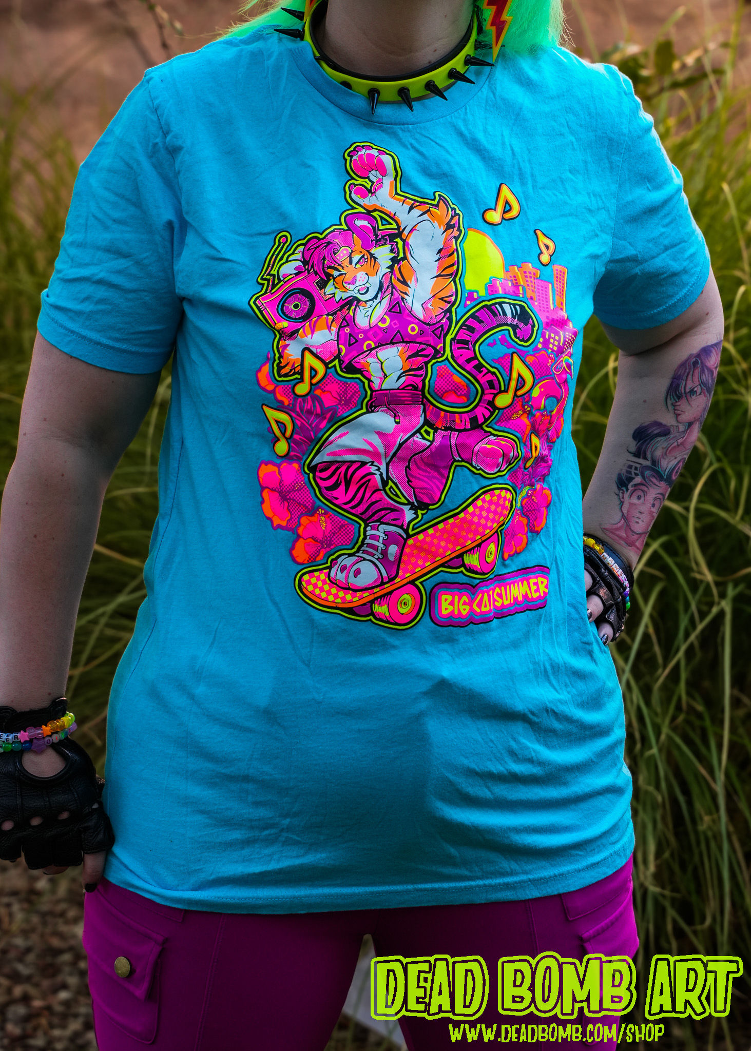 T-Shirt - Big Cat Summer 2.0 | UV onBlue