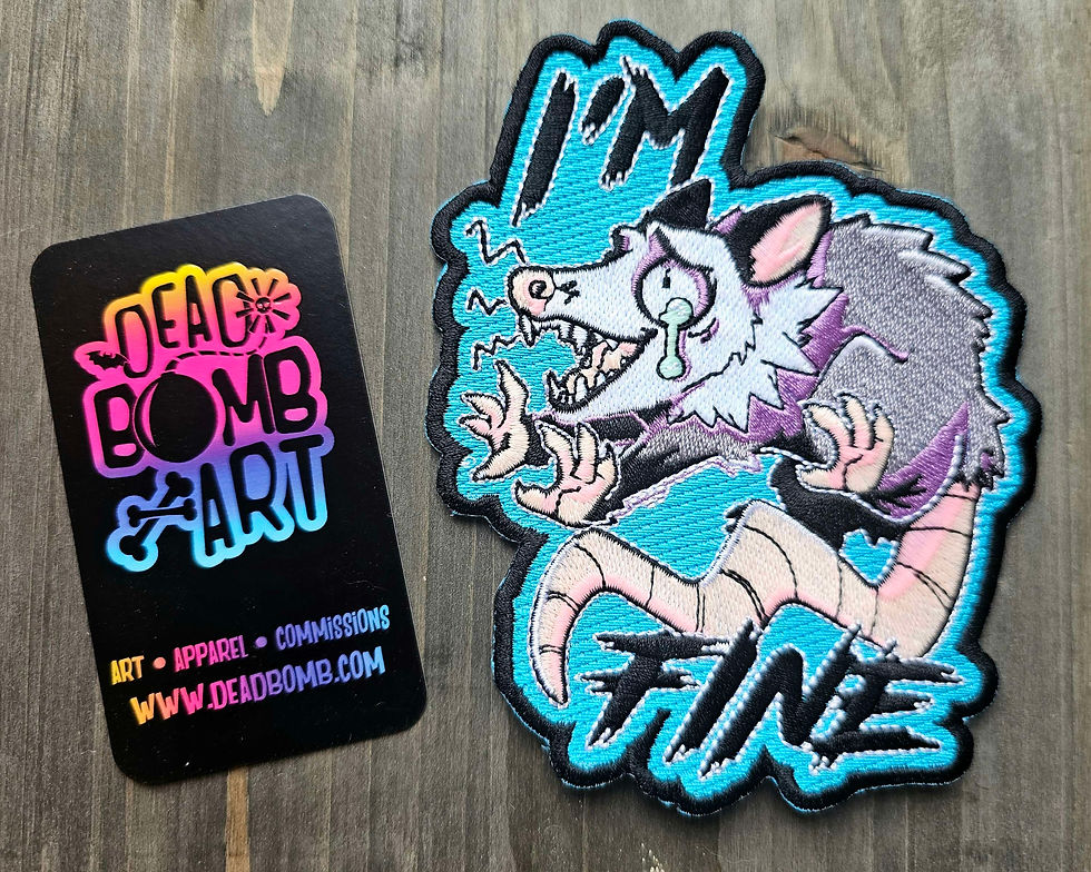 Thumbnail: I'M FINE - Glow-in-the-dark Iron-On Patch