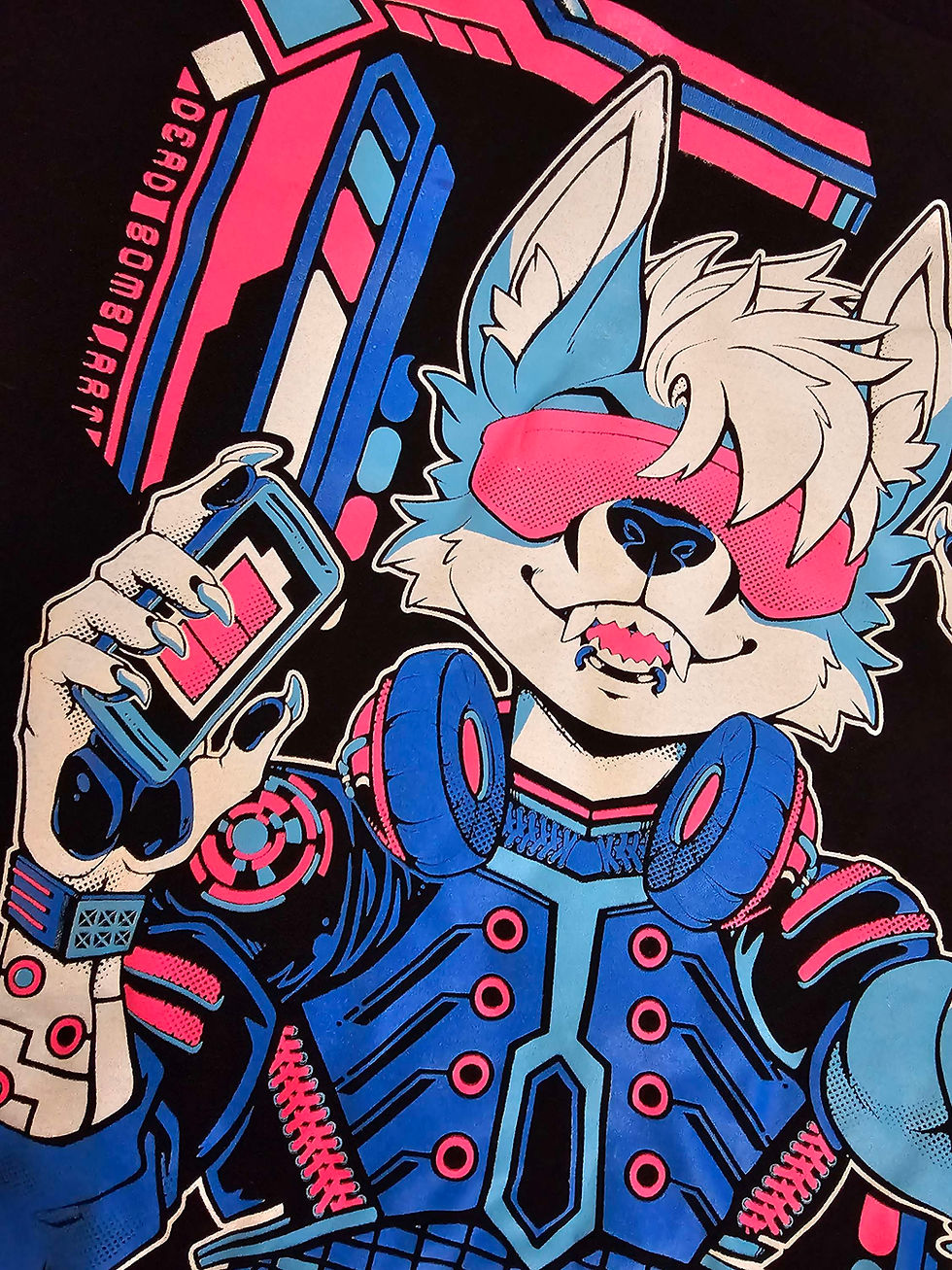Thumbnail: T-Shirt - Drop the Bass | UV on Black