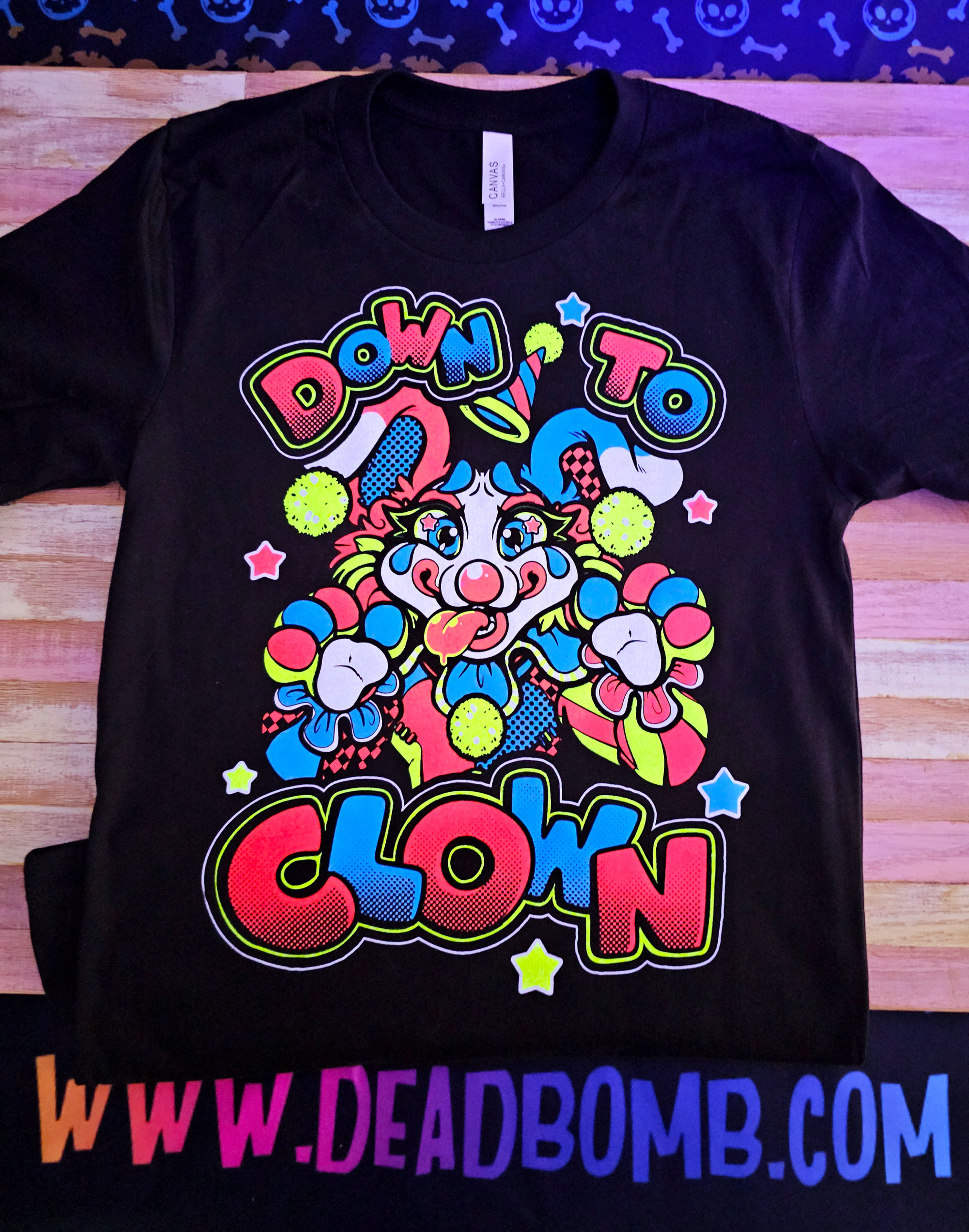 Tshirt - Down to Clown | UV on Black