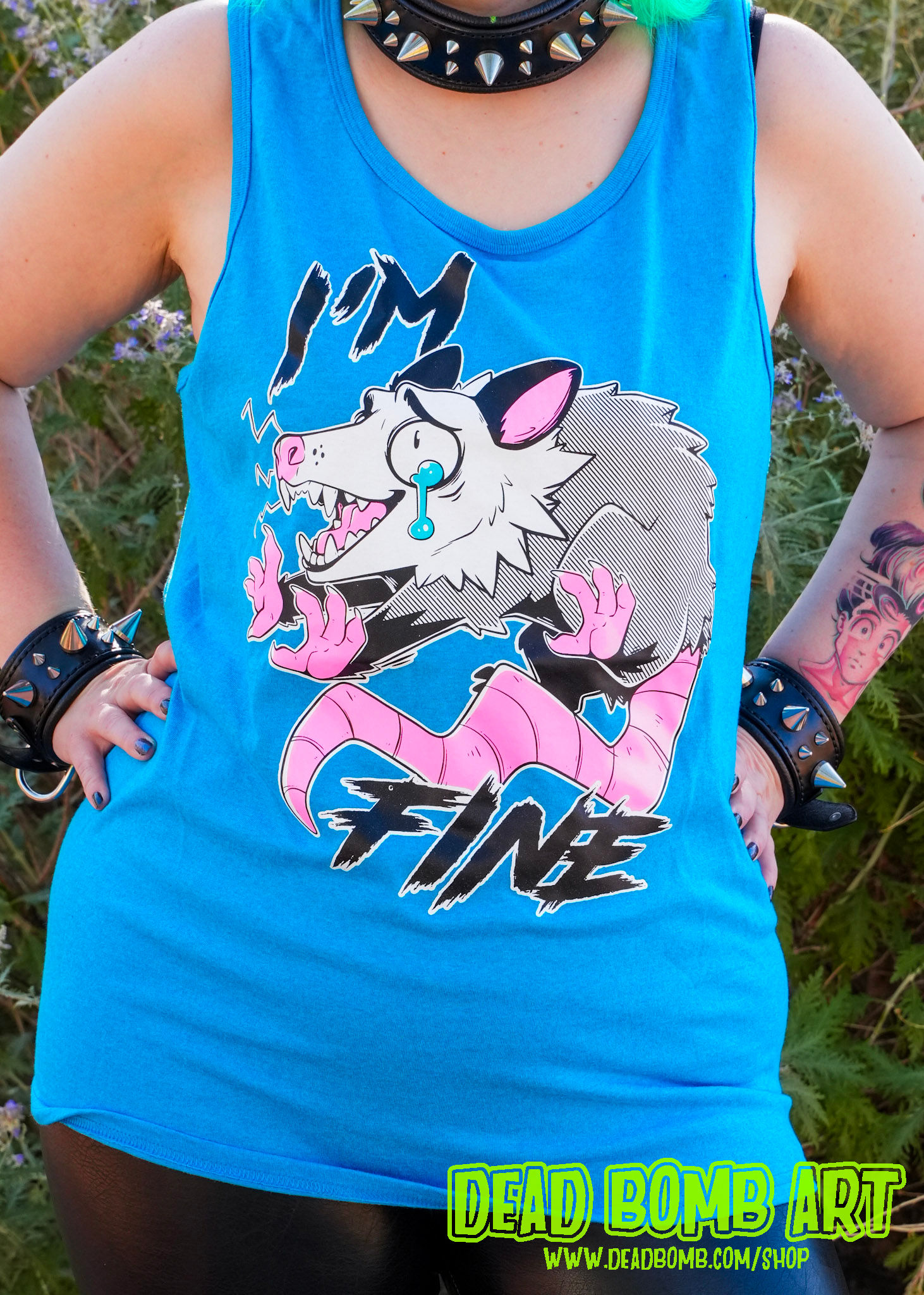 Unisex Tank Top - I'm Fine Possum | BLUE