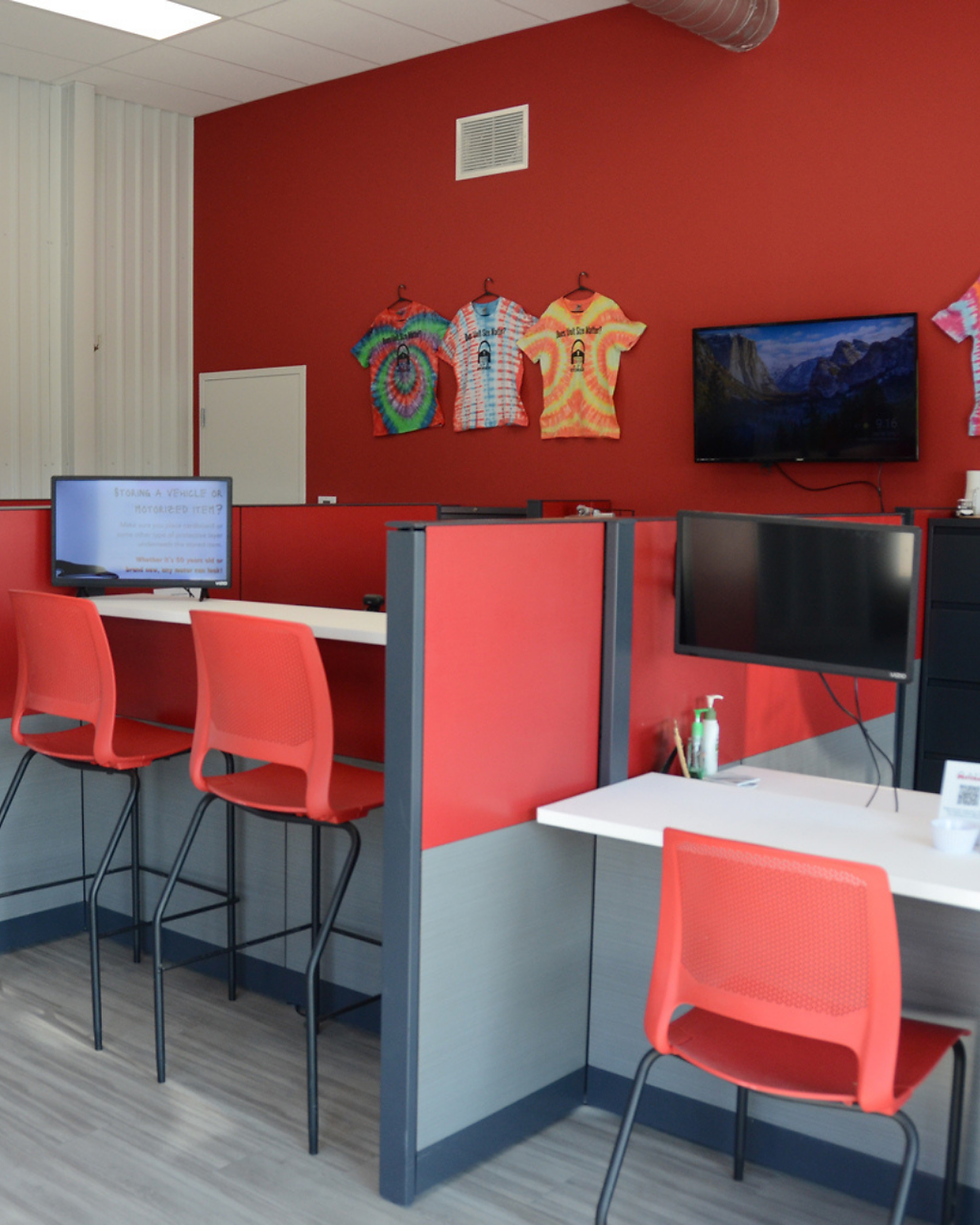 Our onsite office is open every weekday 9AM-5PM and Saturdays 9AM-12PM to assist you with your self storage needs!