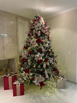 Árvore de Natal Vermelho e Nude
