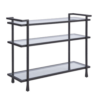 Iron metal black console server bar cart
