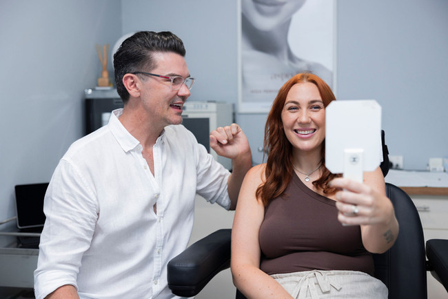 James Barrett client consultation Cosmetic Injectable anti wrinkle Noosa sunshine coast QLD botox