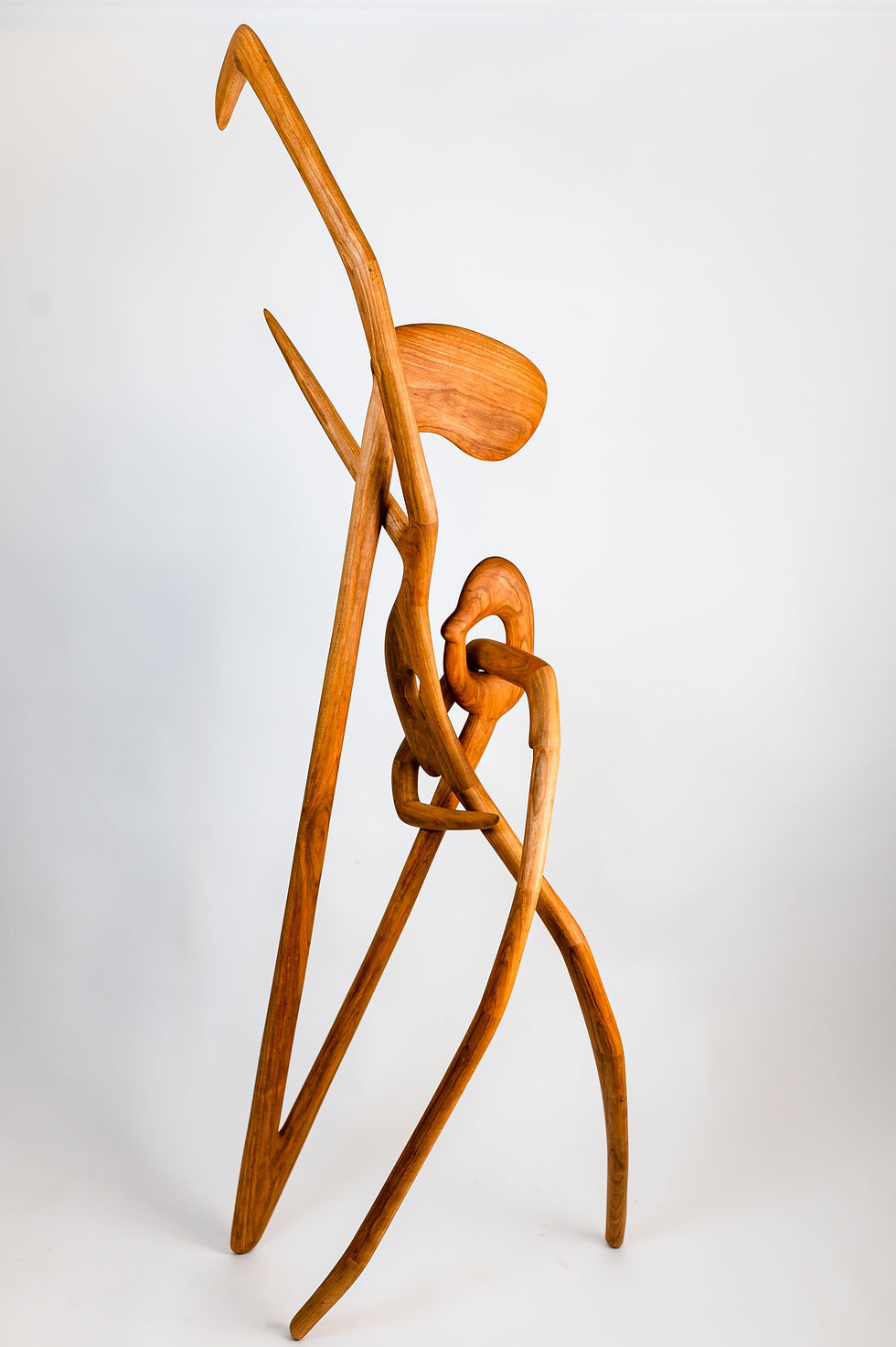 Suspension Ten, 2022, Cherry Wood, linseed oil, Brass Pins, 70_ x 20_ x 19_ (8)