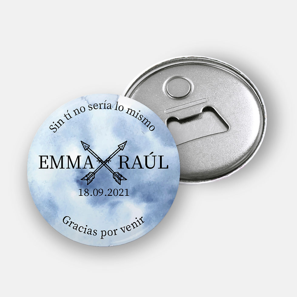 Miniatura: CHAPAS AGRADECIMIENTO FLECHAS. Alfiler, imán, espejo, abridor o llave