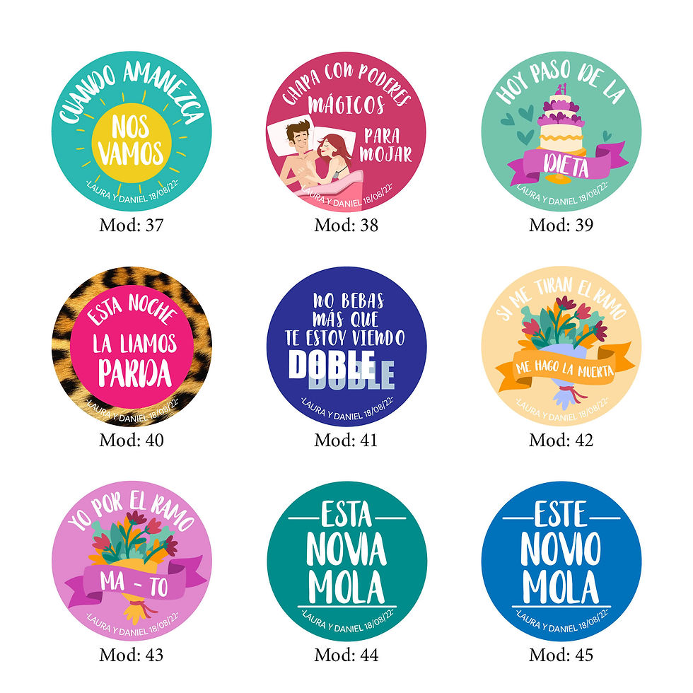 Miniatura: CHAPAS CON FRASES DIVERTIDAS. Alfiler, imán, espejo, abridor o llavero.