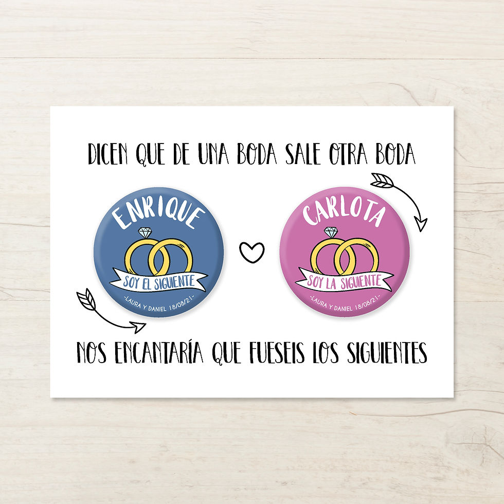 Miniatura: Detalle para los siguientes en casarse. Chapas, abridores, imanes, espejos