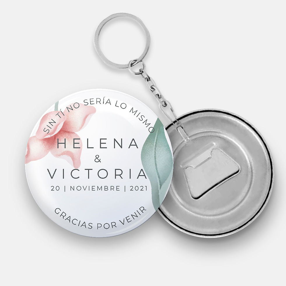 Miniatura: CHAPAS AGRADECIMIENTO FLORAL. Alfiler, imán, espejo, abridor o llavero