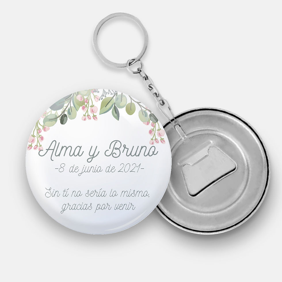 Miniatura: CHAPAS AGRADECIMIENTO OLIVO Y FLOR. Alfiler, imán, espejo, abridor o llavero