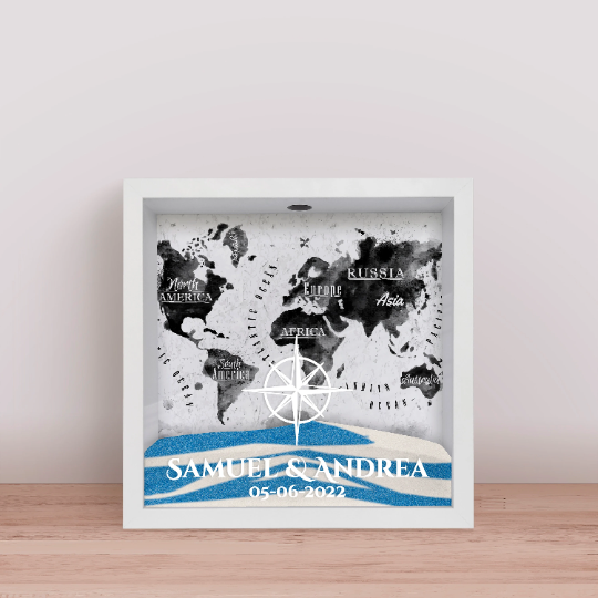 Miniatura: MOD 13. Cuadro ceremonia de la arena personalizado para boda.