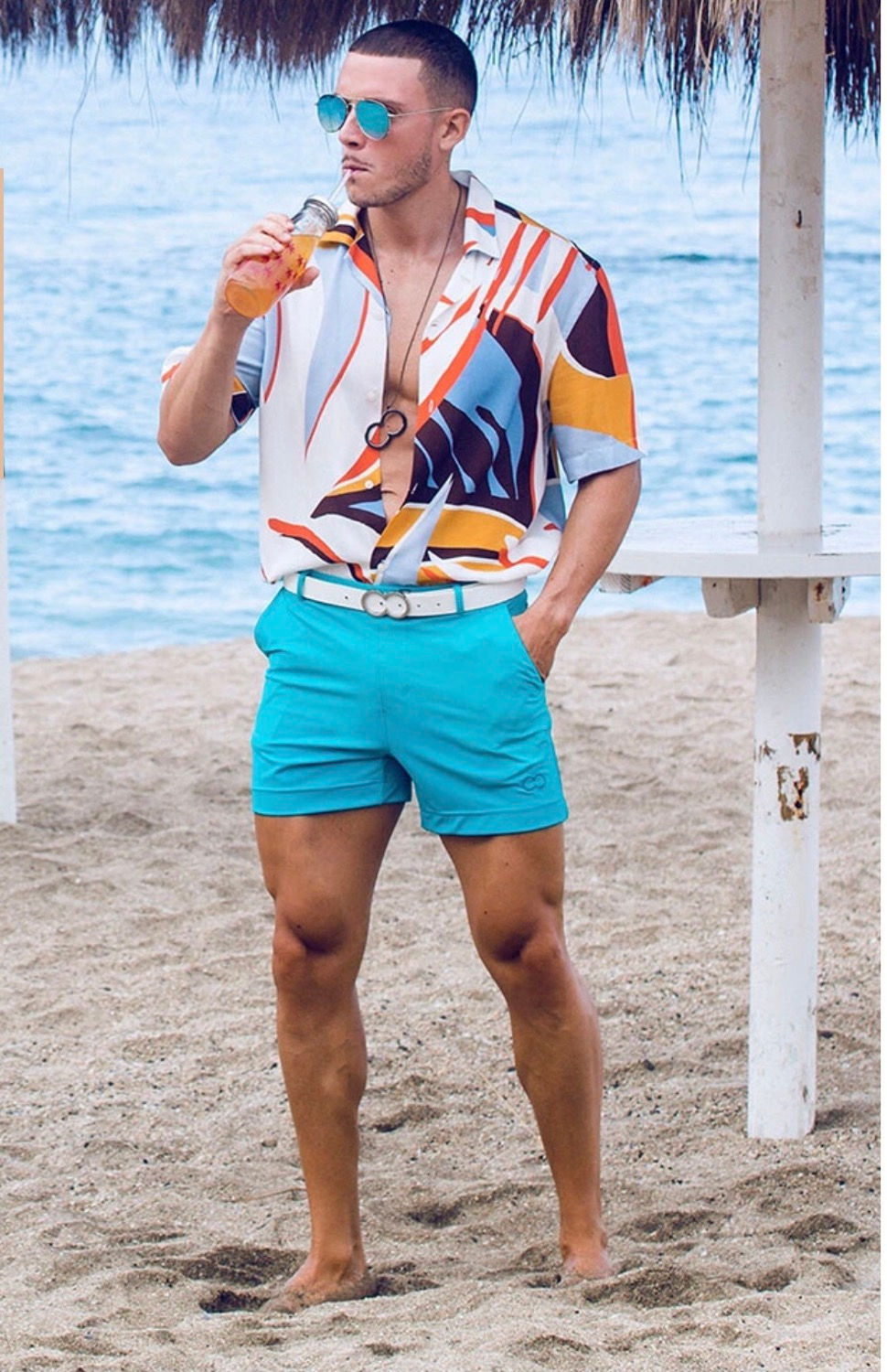 Thumbnail: 2Eros Bondi Multi Shorts -Aqua