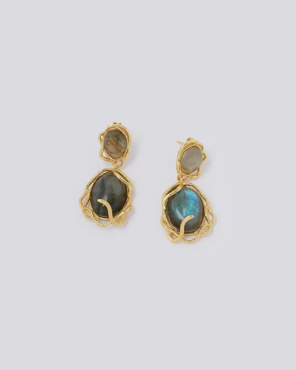 Earrings | Labradorite Medusa
