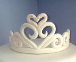 Princess crown cake topper
