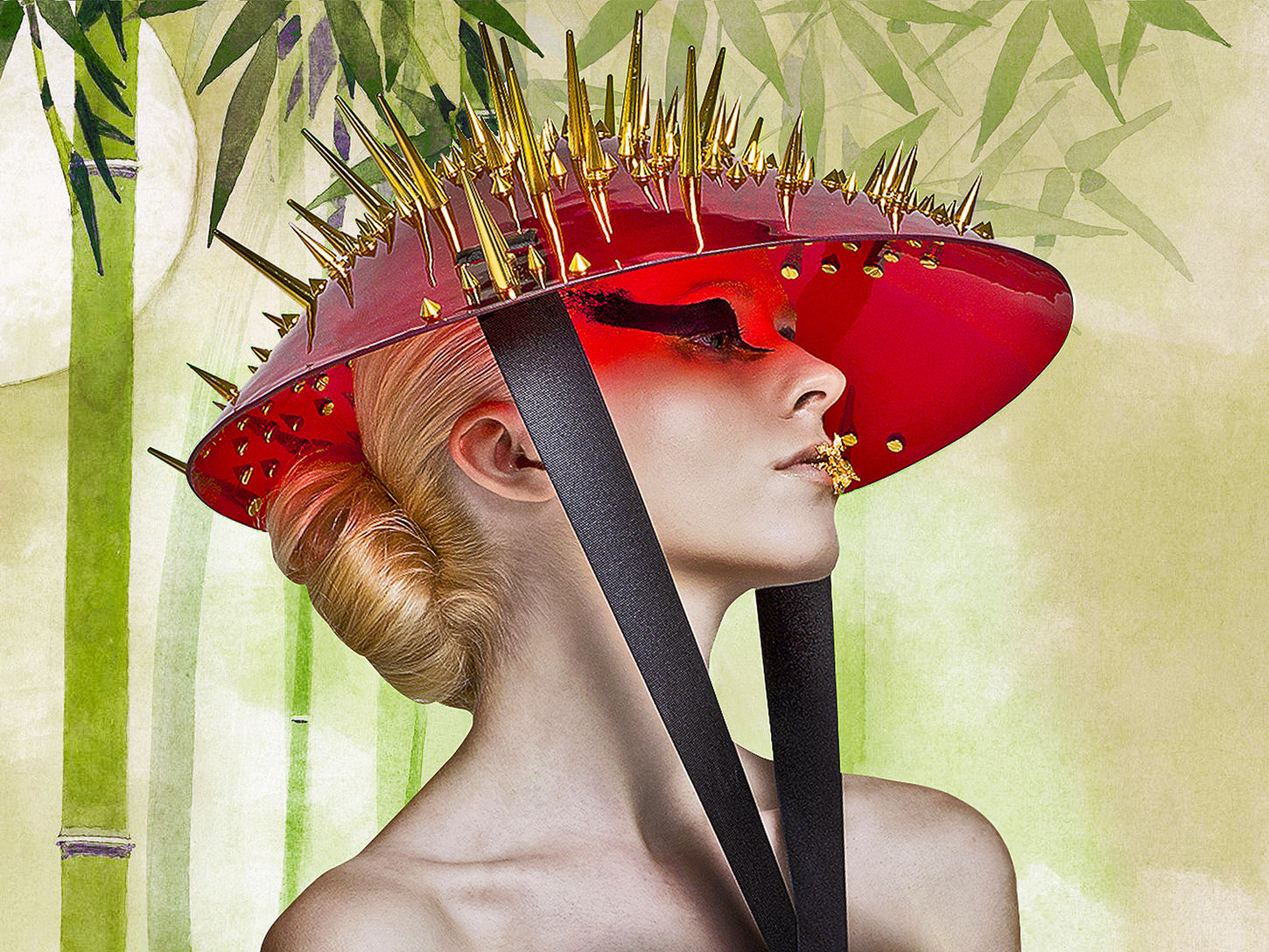 Millinery, SIGHTS OF A GEISHA, George Jenkins millinery, Bespoke hat, creative designer, costume design, couture hat