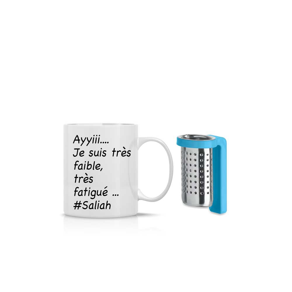 Mug avec son infuseur bleue