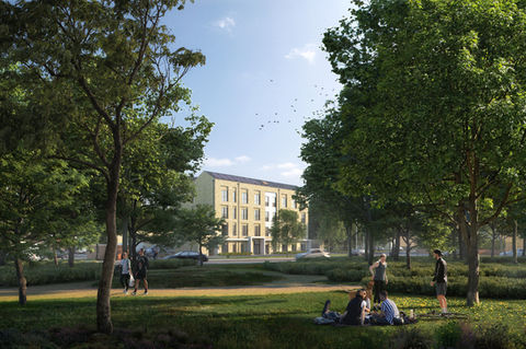 Park visualization, CGI, Architectural Visualization, UK, London Park, Marketing material,