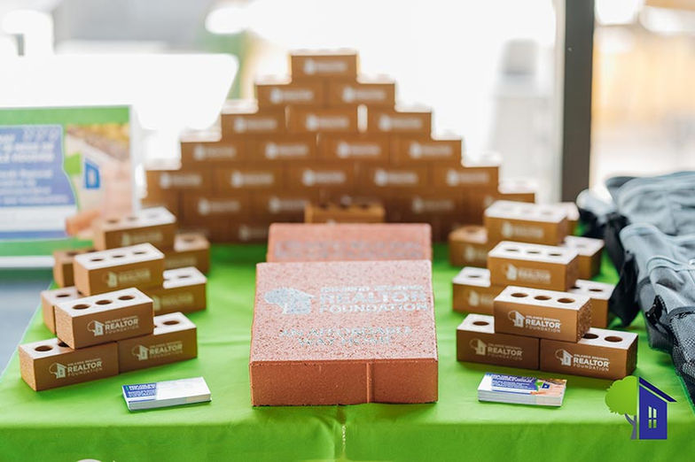 A pyramid of bricks