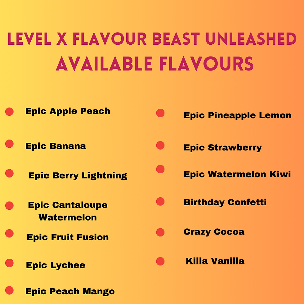 Flavour Beast Level X Unleashed Pods 25k Flavours | KingVapes