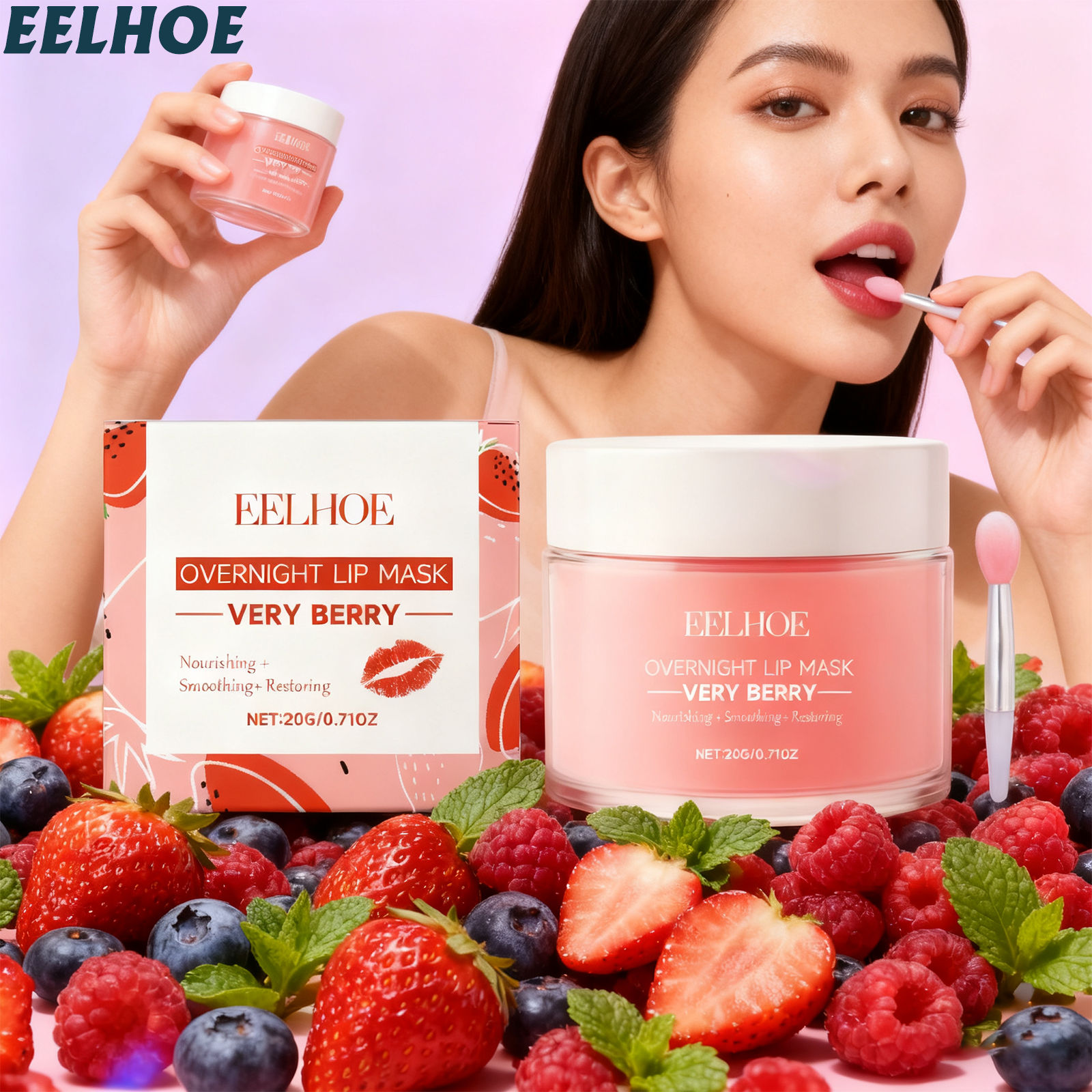 Berry Moisturizing Sleep Lip Mask Deep Nourishing Removing Dead Skin Reduce Lip