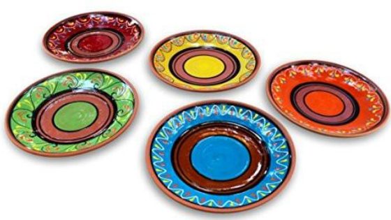 small terracotta dinner plates
