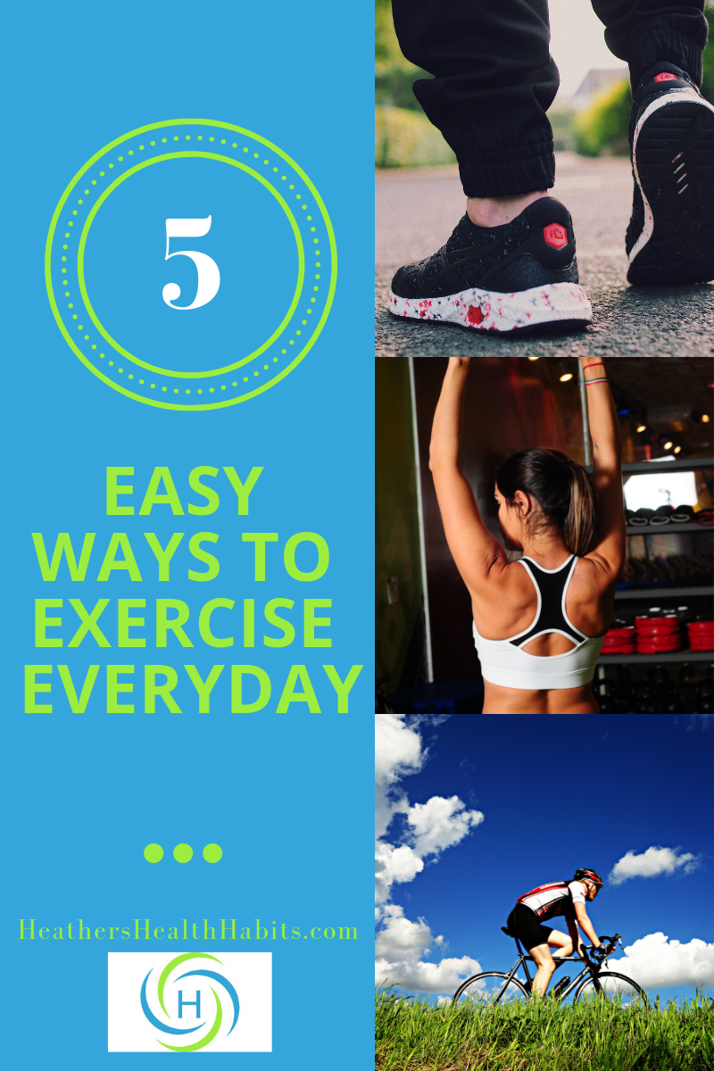 5 ways to exercise everyday with walking, gym equipment and biking